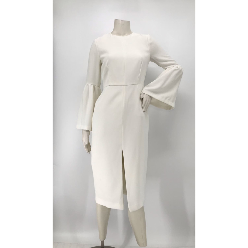 JILL Jill Stuart Ivory Bell Sleeve Midi Sheath Dress Womens 2
